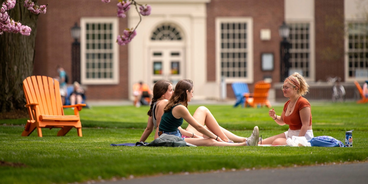 Student hang out on Malesardi Quad