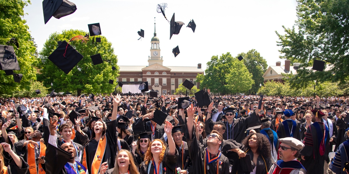 Graduates toss caps at 2022 Commencement