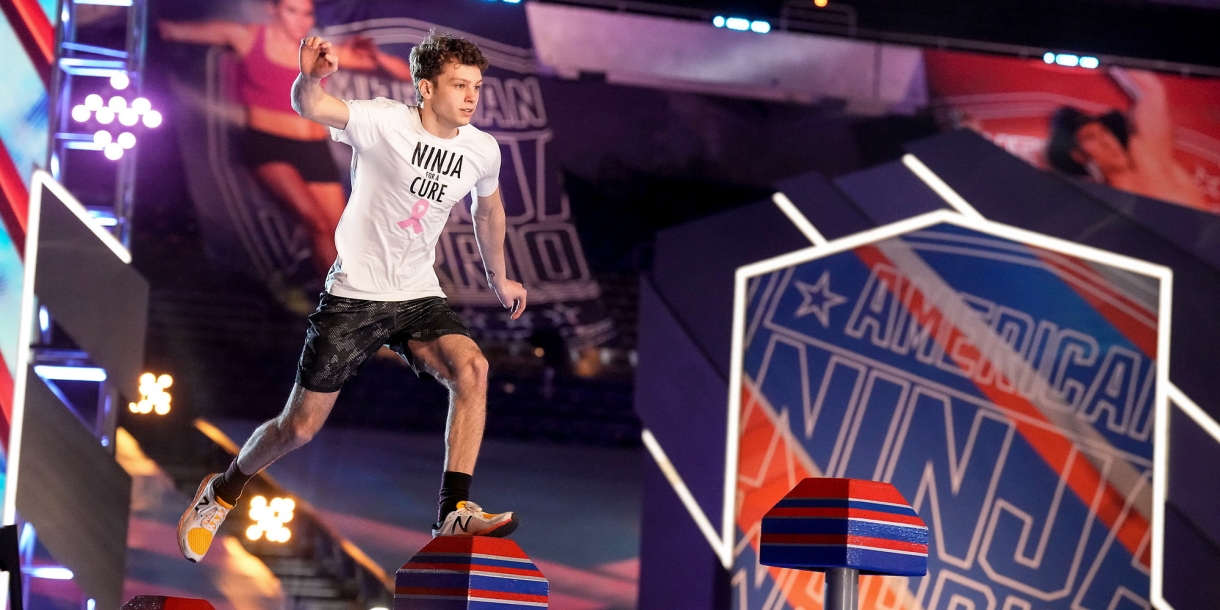 Tyler Behrle competes on American Ninja Warrior