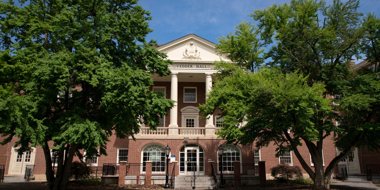 Exterior of Vedder Hall
