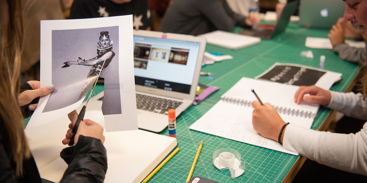 Students prepare advertising material