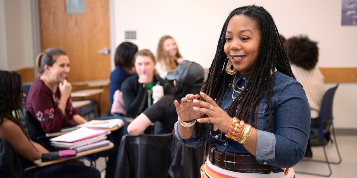 Professor Nikki Young teaching