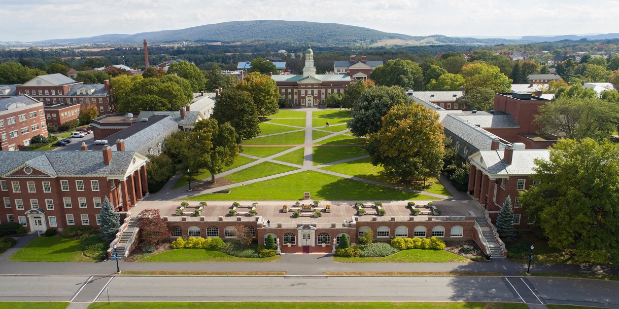 Aerial view of campus