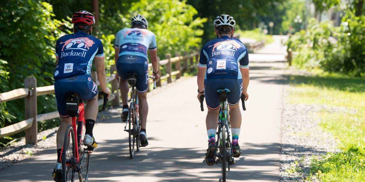 Bucknell cycling club ride on the rail trail