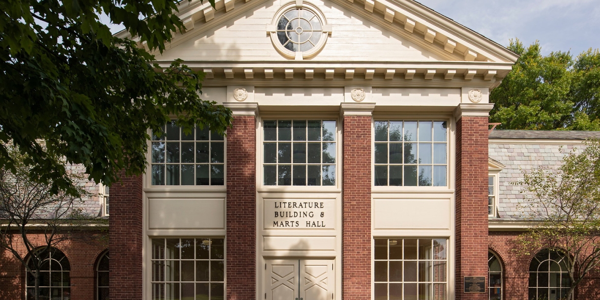 Exterior of Marts Hall and Vaughan Literature