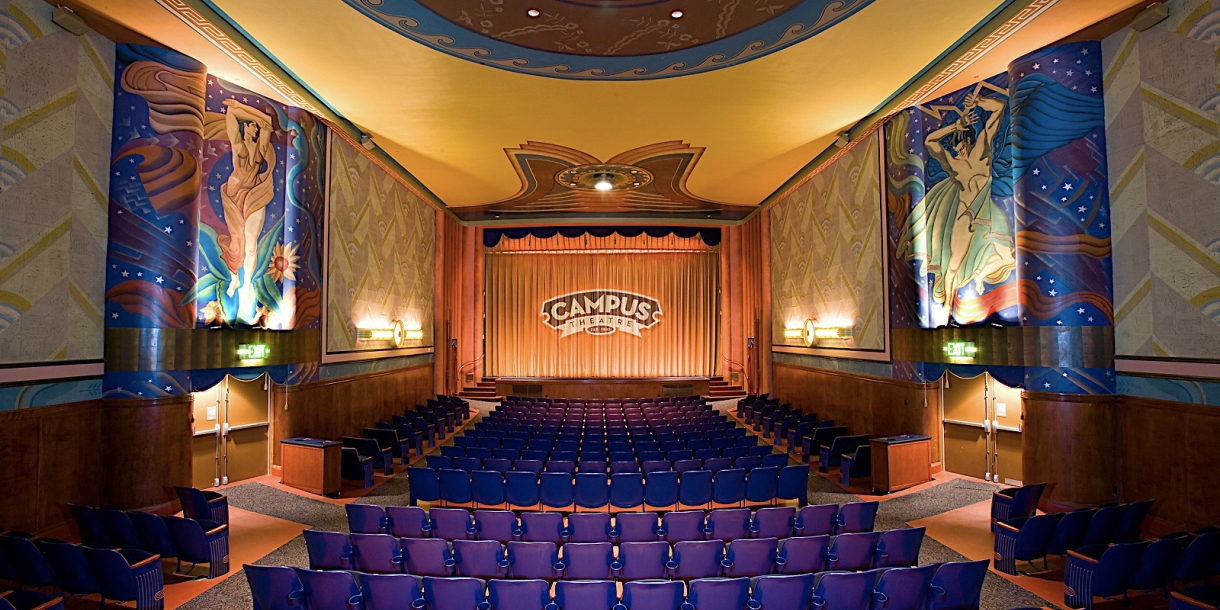 Interior seating of campus theatre