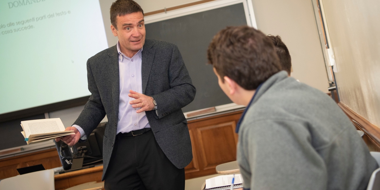 Professor Kuhn teaching Italian Studies