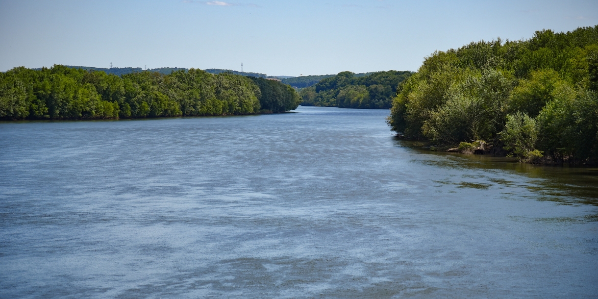 River shot- Downtown Lewisburg 