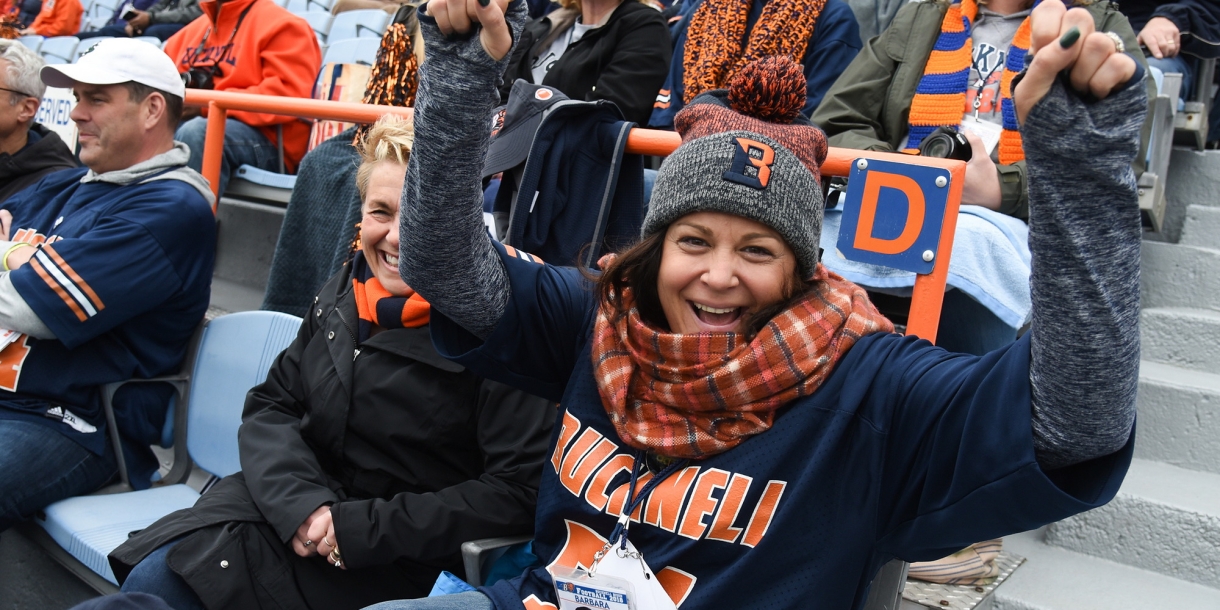 Fans at Homecoming football game