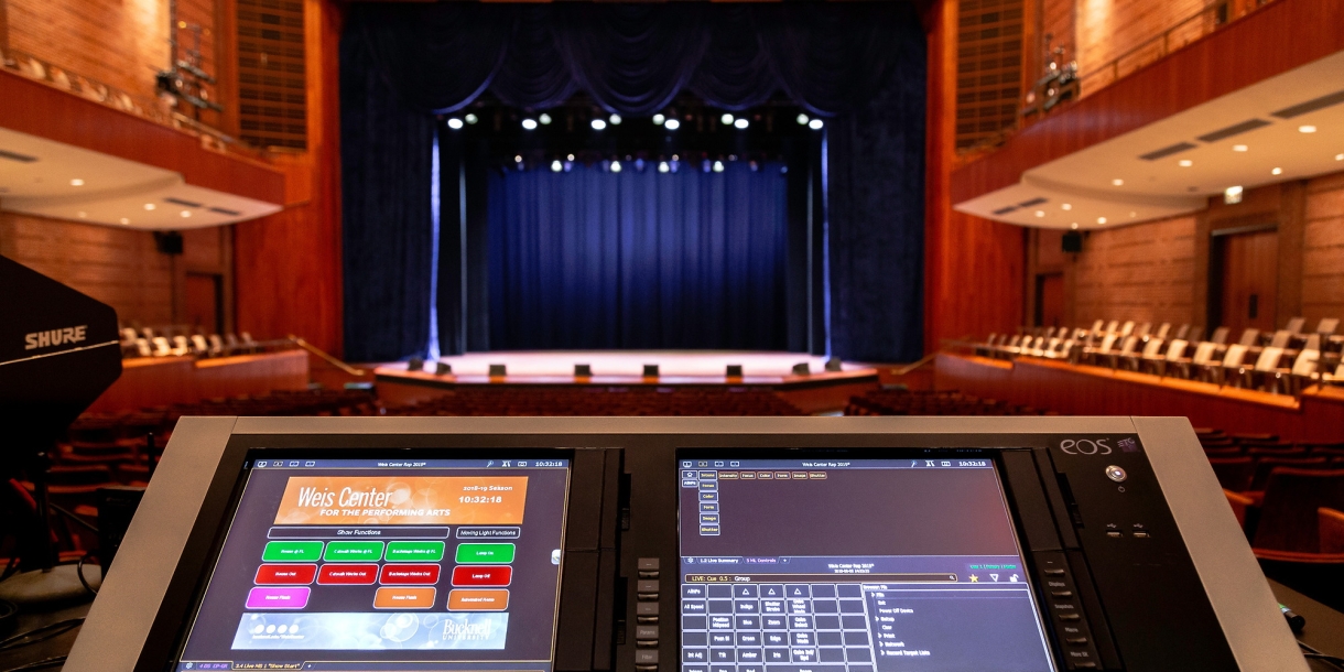 Sound and light controls for Weis Center