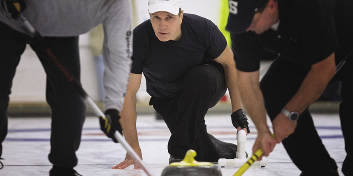 Philadelphia curling club on ice