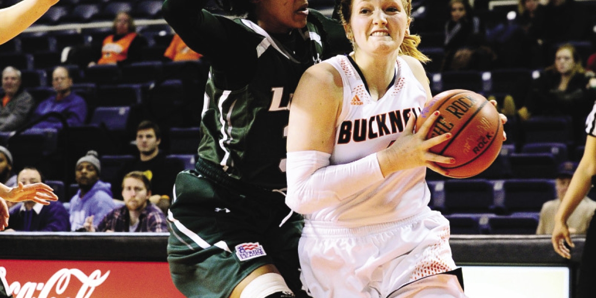 Claire Maree O’Bryan attempting a shot on the court