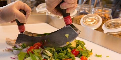 Chopping vegetables
