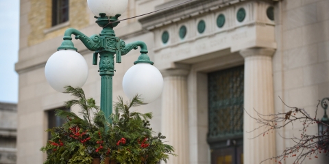 Lamp post in downtown Lewisburg
