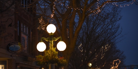 Downtown Lewisburg in winter