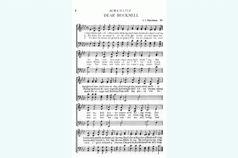 Sheet music of the Alma Mater