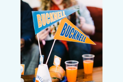 Bucknell branded pennants