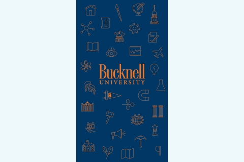 A collage of Bucknell&#039;s iconography