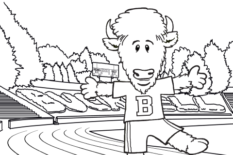 Bucky Stadium Coloring Sheet