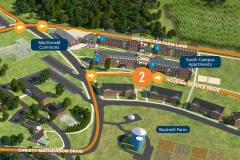 Campus Driving Tour Map - Stop 2 Detail