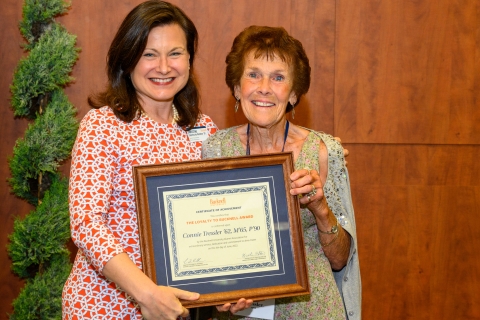Christine Kelleher &#039;91, Alumni Board President and Connie Tressler &#039;62 M&#039;65 P&#039;90, Loyalty to Bucknell Award recipient