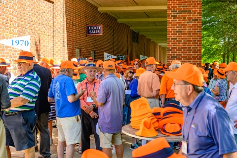 Getting ready for the 50th Reunion Procession.