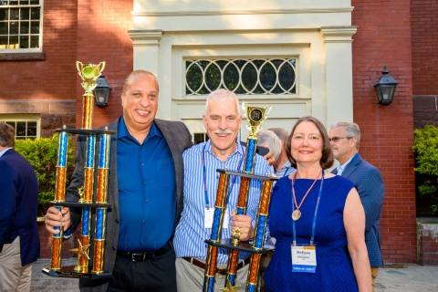 Members of the Reunion Class Leadership Team, Frank Davis &#039;82, P&#039;13, Dave Flinchbaugh &#039;82 and Melissa (Campbell) Plaisance &#039;82, P&#039;13.