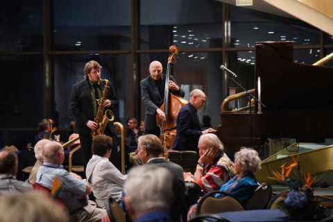 The David Leonhardt Jazz Trio performing at the Jazz Bar