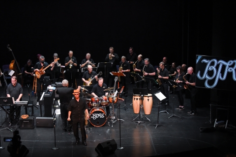 Bucknell Jazz and Rock Ensemble big band rehearsal during Reunion 2022.