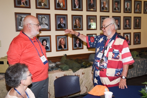 Gerry Wagner &#039;65, P&#039;00 and Forrest Chilton &#039;65, P&#039;88, GP&#039;22 at the Military Service Alumni &amp; Spouses Gathering hosted by the Class of 1965.