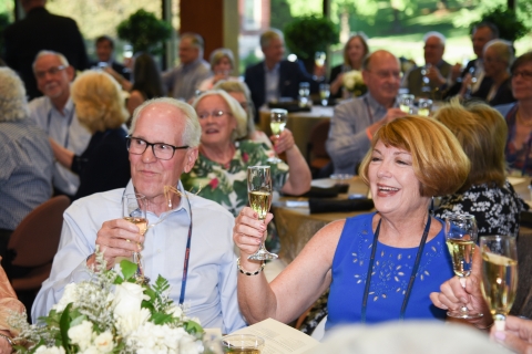 Raising a glass to the Class of 1972.