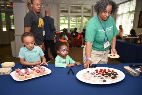 Enjoying some sweet treats during the Black Alumni Reception.