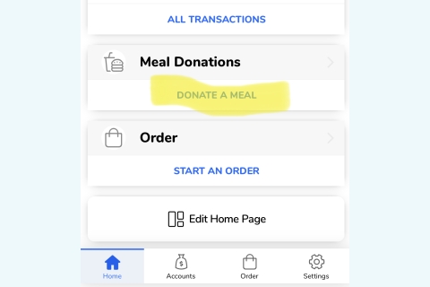 Screenshot of All Transactions section of the GET mobile app
