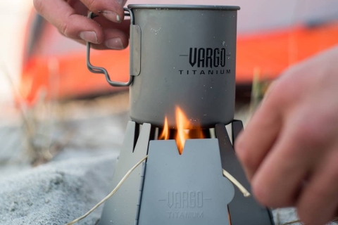 SBDC - Vargo Titanium cup over burner