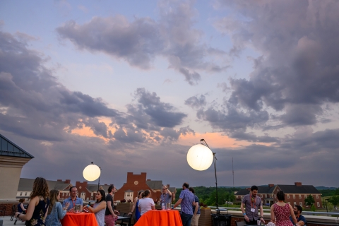 Class of 2013&#039;s social on the Holmes Hall Terrace.