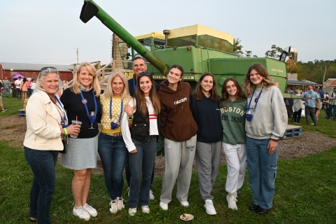 First-year hallmates who are now modmates enjoying their time at the Ard&#039;s Farm Wine Taisting in the Corn Maze.