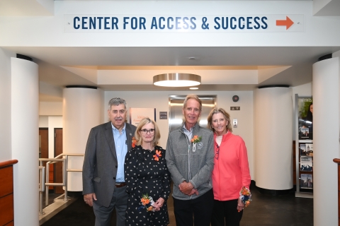 Joe Fama &#039;71, Maureen Fama, Andy Hartman &#039;71, P&#039;00 and Janet (Bauer) Hartman P&#039;00 were honored at the Center for Access &amp; Success Celebration. Thanks to the generosity of the Hartmans, the new Center and the Andrew Hartman &#039;71 &amp; Joseph Fama &#039;71 Executive Director of the Center for Access &amp; Success position, held by Chris Brown, was made possible.