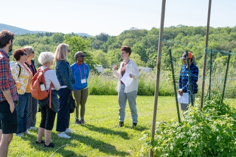 Bucknell Farm tour led by Farm Assistant Theresa Dollar '22.