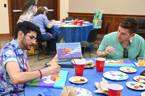Paining pictures of bison