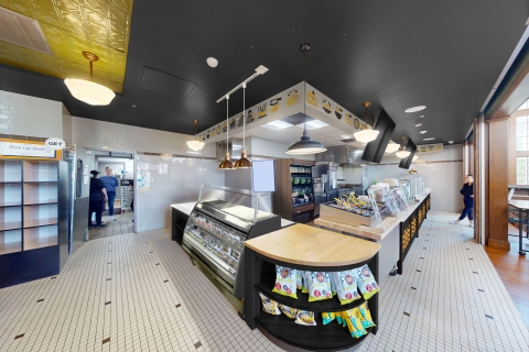 The interior and retail counter at the Revolution Noodle eatery in MacDonald Commons.