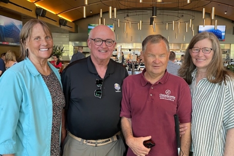 Carla and Brian Knapp '77 and Neal Bench '77 and Jeanette Bench