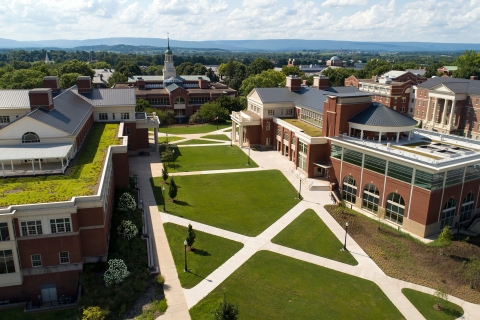 Academic West and East, aerial view
