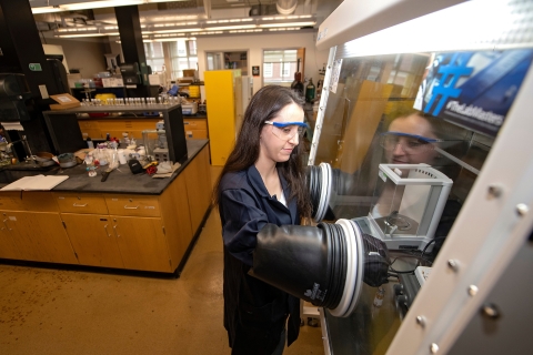 Glovebox in Chem Lab