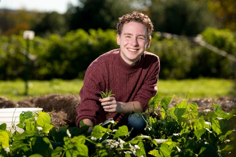 Alexander Greenawald on the farm