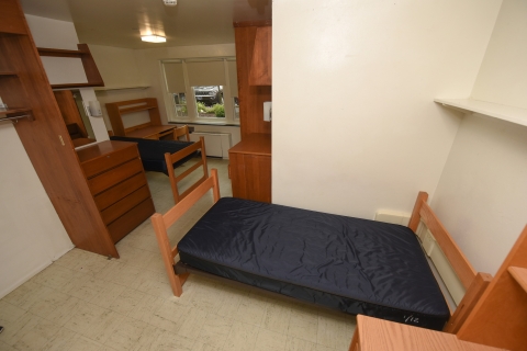 A double dorm room in Vedder Hall