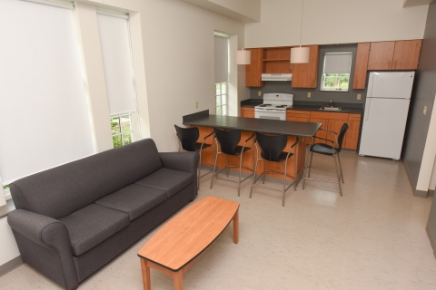A residence hall kitchen