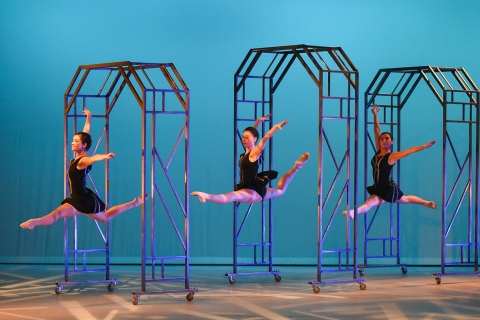 Dancers on stage at the Weis Center