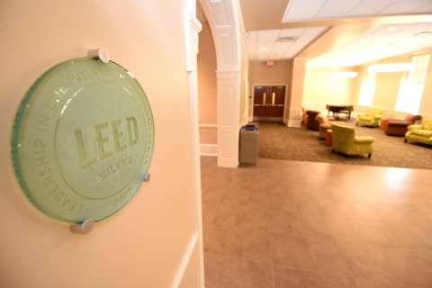 A silver LEED plaque