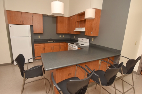 South Campus Apartments kitchen area