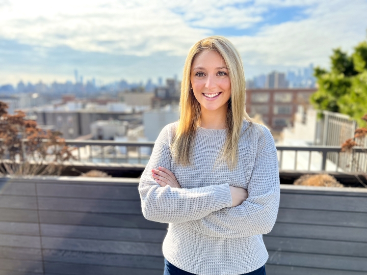 Portrait of Lindsay Garfinkel on a rooftop